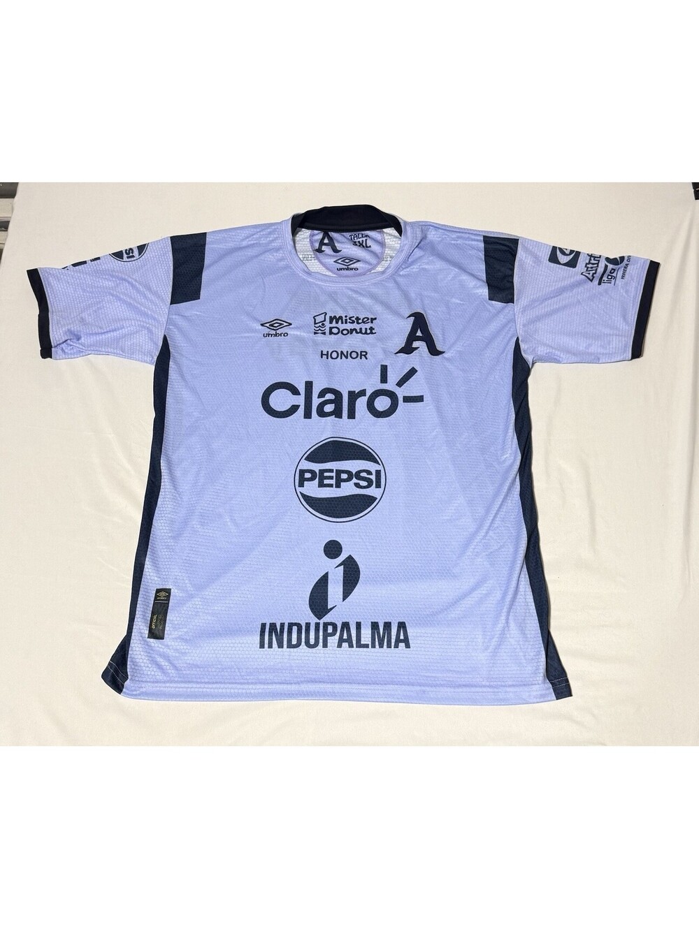 Umbro Alianza FC El Salvador Soccer Jersey Men’s 3XL Light Blue Sponsor Shirt